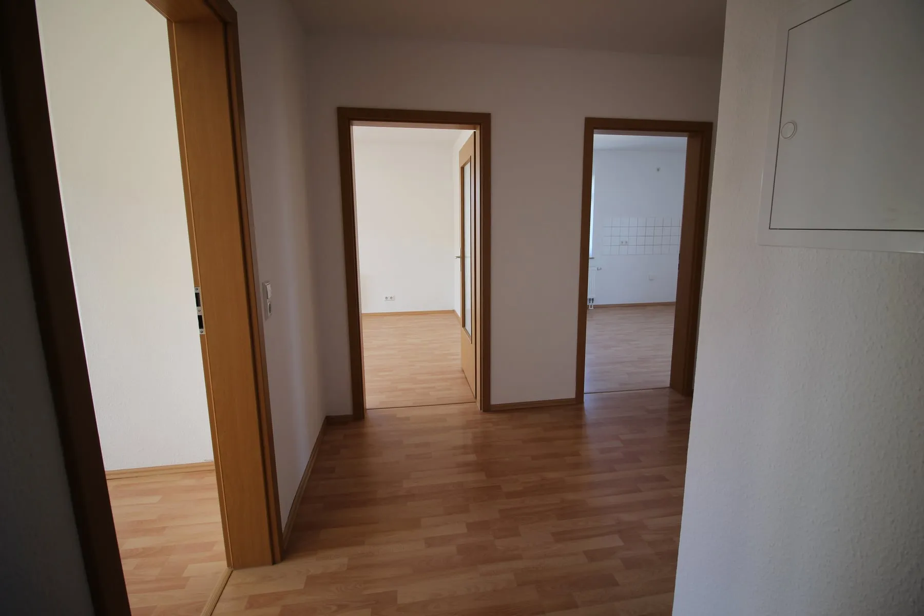 Flur mit Zugang zu allen Räumen